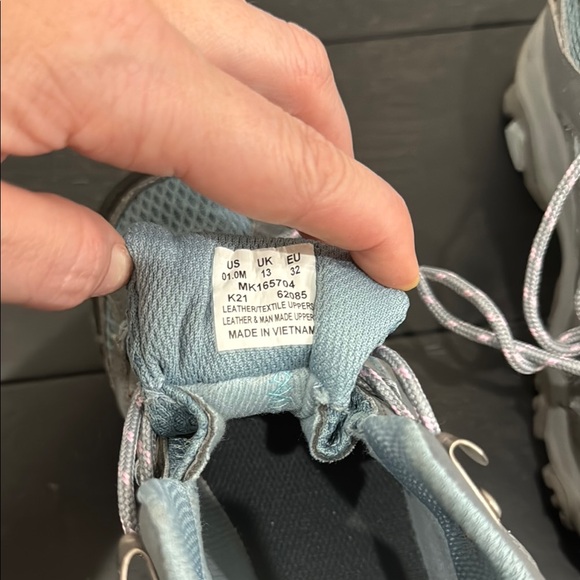 Kids Merrell Gray and Blue Hiking Boots - Picture 3 of 3